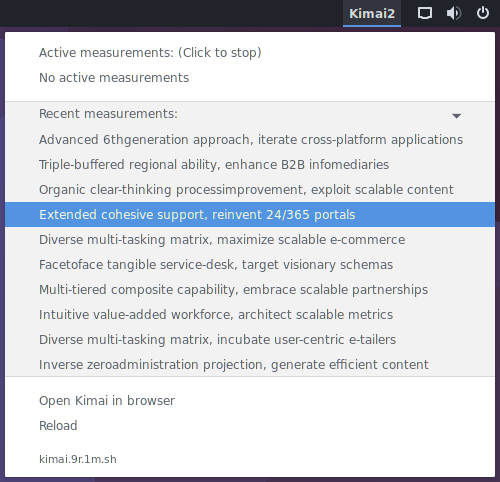 Argos - recent measurements